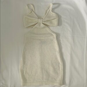 Babyboo fashion Avory knit cut out mini dress in white